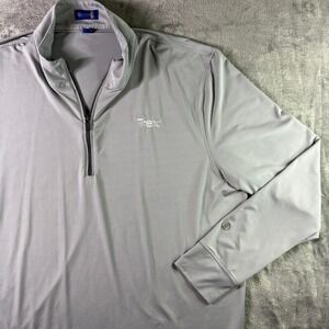 Stitch Trex Mens XL Gray 1/4 Zip Pullover Long Sleeve Golf Shirt